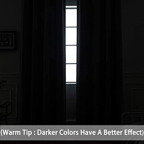 Yakamok 100% Blackout Extra Wide Thermal Insulated Curtains, Total Shade Patio - Image 8