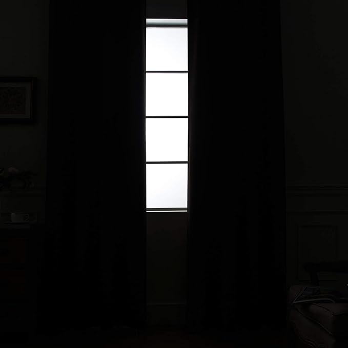 Yakamok Sage 100% Blackout Curtains, Total Blackout Lined Curtain Panels - Image 8