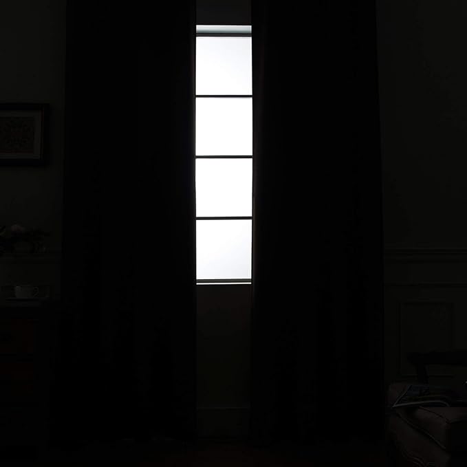 Yakamok 100% Cream Blackout Curtains - Image 9