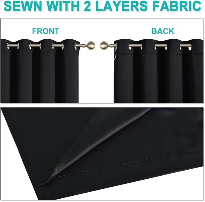 NICETOWN High-End Thermal Curtains, Full Blackout Curtains 90 Inches Long - Image 5