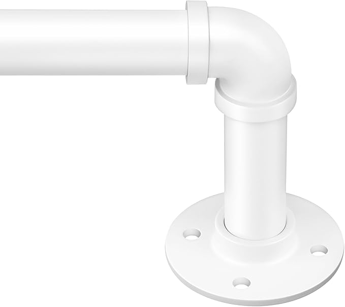 Zeerobee Curtain Rods for Windows 66 to 120, 1 Inch Industrial Wrap Around by zeerobee