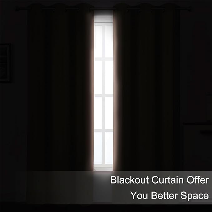 LEMOMO Blush Thermal Blackout Curtains/52 x 95 Inch/Set of 2 Panels Room - Image 3