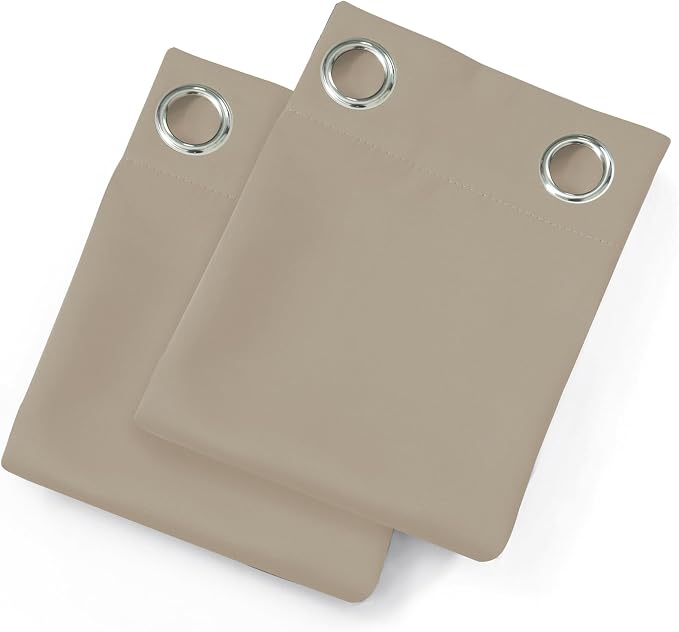 LEMOMO Khaki Thermal Blackout Curtains/52 x 95 Inch/Set of 2 Panels Room - Image 9