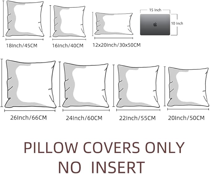 Fancy Homi 4 Packs Boho Black Decorative Throw Pillow Covers 16x16 Inch - Image 7