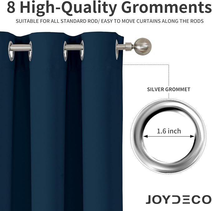 Joydeco Blackout Curtains 84 Inch Length 2 Panels Set, Thermal Insulated Long - Image 3