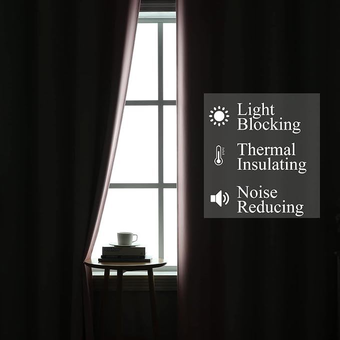 Estelar Textiler Sage and Pink Blackout Curtains 54 Inch Length, Light Blocking - Image 3