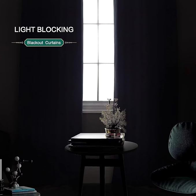 Joydeco Blackout Curtains for Bedroom 72 inch Long 2 Panels, Thermal Insulated - Image 5