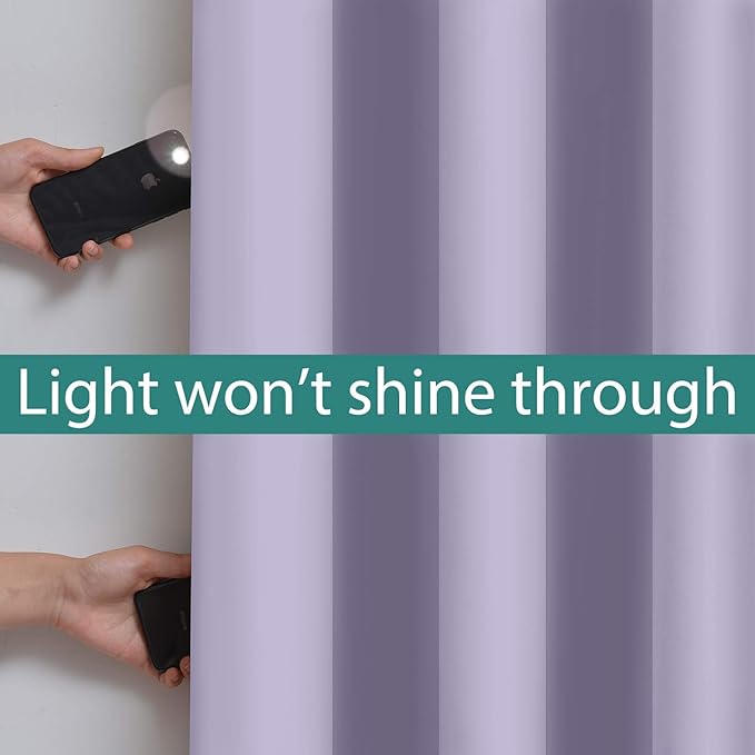 Yakamok 100% Blackout Curtains Energy Saving Thermal Insulated 2 Thick Layers - Image 3