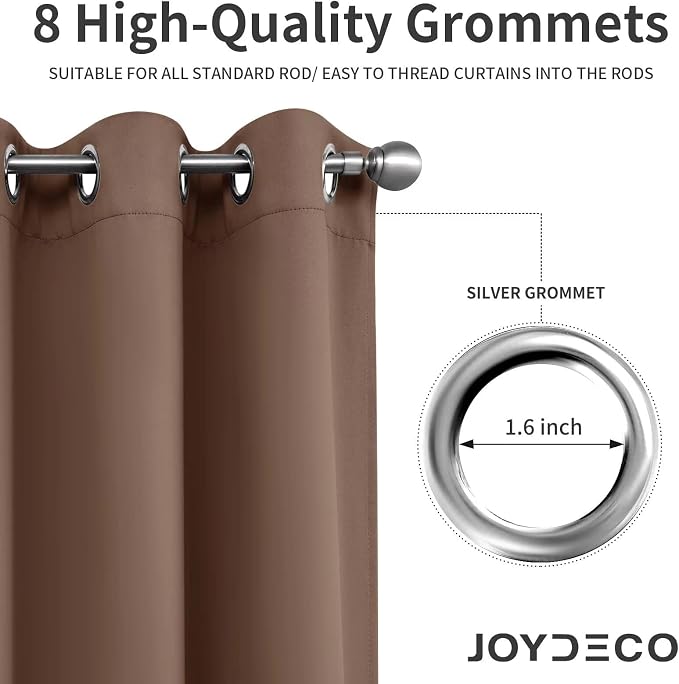 Joydeco Blackout Curtains 95 Inch Length 2 Panels Set, Thermal Insulated Long - Image 5