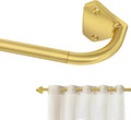 GXOACKJ Gold Curtain Rods for Windows 66 to 120 inch, 5/8 inch Adjustable Wrap by GXOACKJ