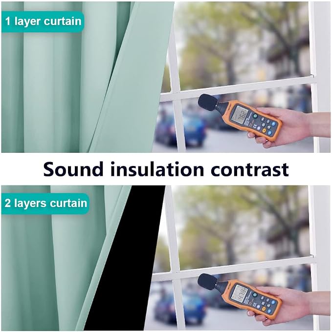 NICETOWN 100% Blackout Window Curtain Panels, Full Light Blocking Drapes - Image 6