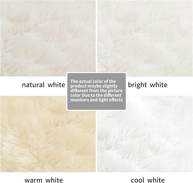 Faux Fur Area Rug, Indoor Plush Floor Carpets - Image 6