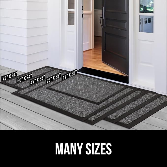 GORILLA GRIP 100% Waterproof All-Season WeatherMAX Doormat 35x23, US Designed - Image 9