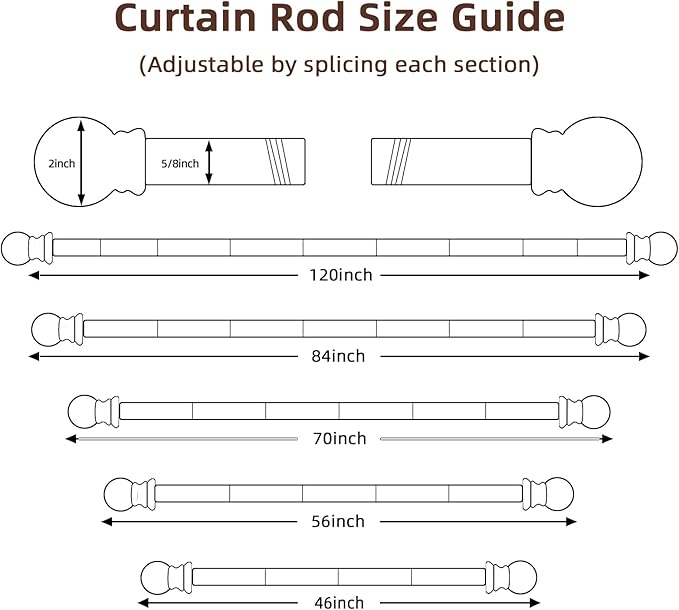 SMODBRODRE Curtain Rods for Window 32 to 62 - Image 3