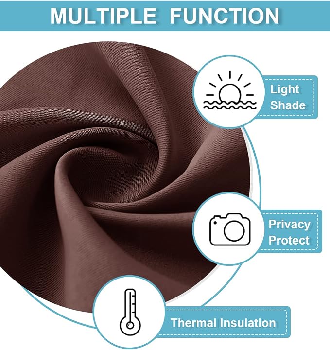 RYB HOME Kitchen Blackout Curtains Over Sink 36 inch Length, Rod Pocket Summer - Image 6