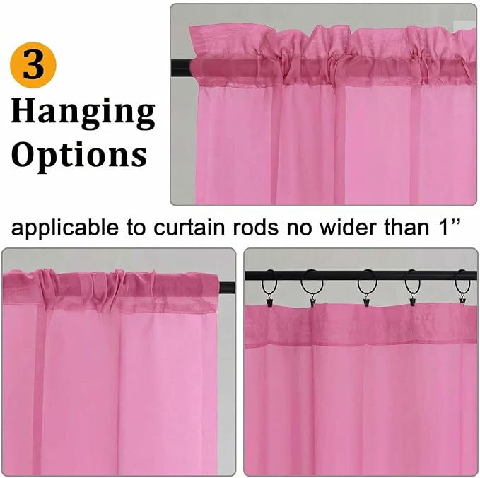 Gwine Extra Long Sheer Curtains 120 Inches Long - Image 2