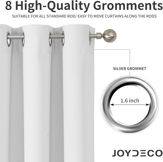 Joydeco Blackout Curtains 72 Inch Length 2 Panels Set, Thermal Insulated Long - Image 4