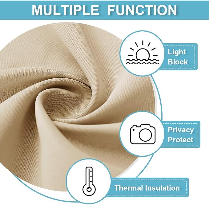 RYB HOME Basement Bathroom Kitchen Cafe Privacy Curtains, Short Insulating - Image 6