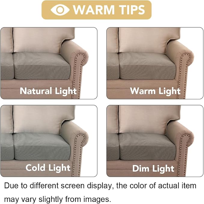 H.VERSAILTEX Super Stretch Couch Cushion Covers Sofa Cushion Slipcovers - Image 3