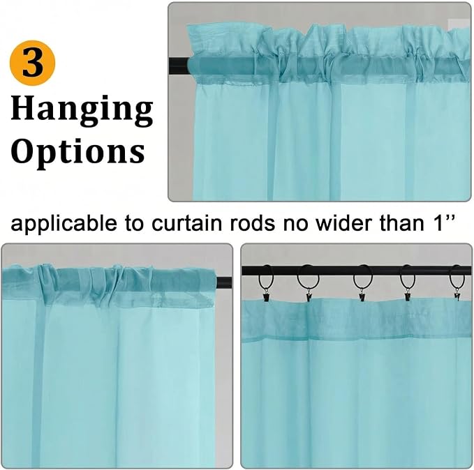 Gwine Sheer Curtains 63 Inch Length - Image 2