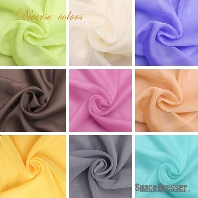 SpaceDresser Burnt Orange Sheer Curtains 4 Panels Rod Pocket Semi-Sheer Curtain - Image 8