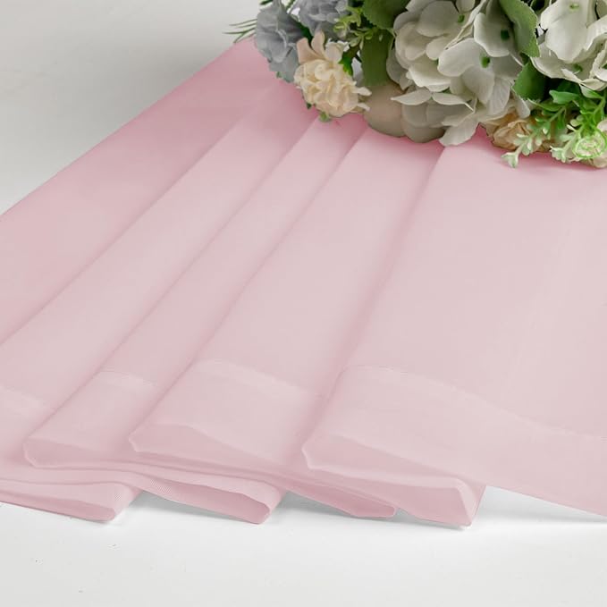 OVZME Blush Pink Sheer Curtains 78 Inches Long 2 Panels - Image 5