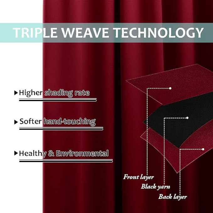 NICETOWN Truly Blackout Drapes for Living Room, Heavy-Duty Full Light Shading - Image 6