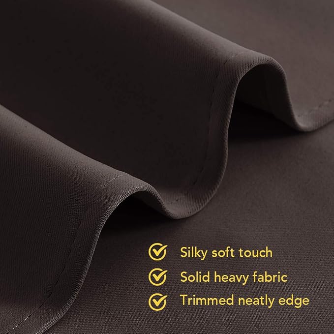NICETOWN Blackout Curtains for Bedroom, Toffee Brown, 42 W by 80 L, Thermal - Image 5
