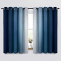 Yakamok Room Darkening Ombre Curtains, Thermal Insulated Grommet Window Drapes by Yakamok