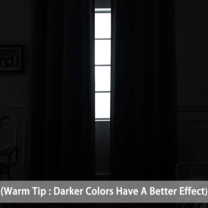 Yakamok Window Treatment Blackout Thermal Insulated Room Darkening Solid - Image 2