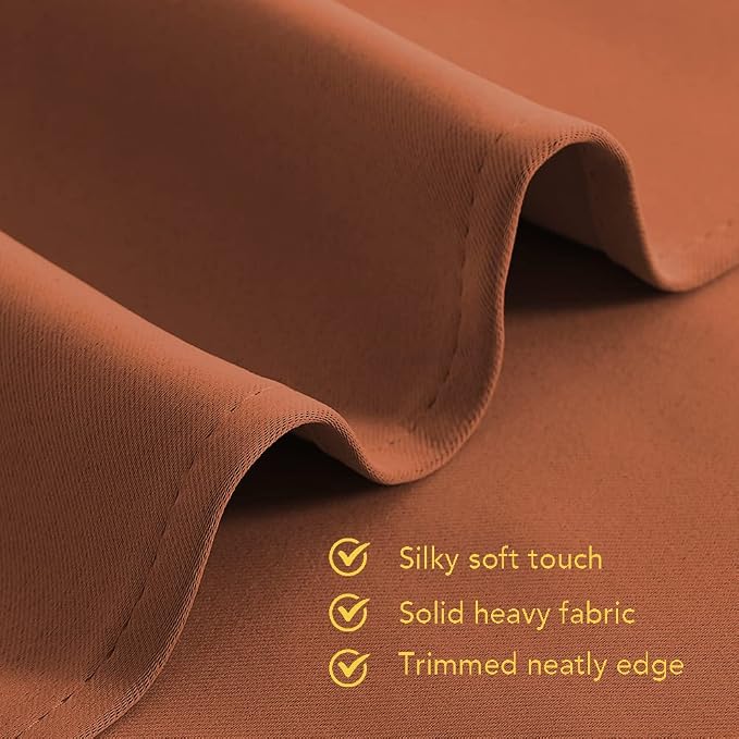 NICETOWN Thermal Insulated Burnt Orange Blackout Curtains - Image 5