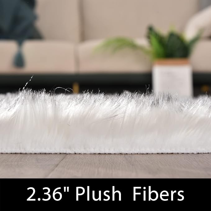 Latepis Large Circle Area Rugs for Living Room Round Rug 8ft Fluffy Bedroom - Image 2