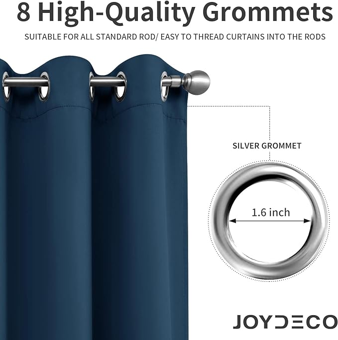 Joydeco Blackout Curtains 63 Inch Length 2 Panels Set, Thermal Insulated Long - Image 5