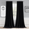 MIULEE Back Tab Blackout Curtains 108 Inch Long 2 Panels Set by MIULEE