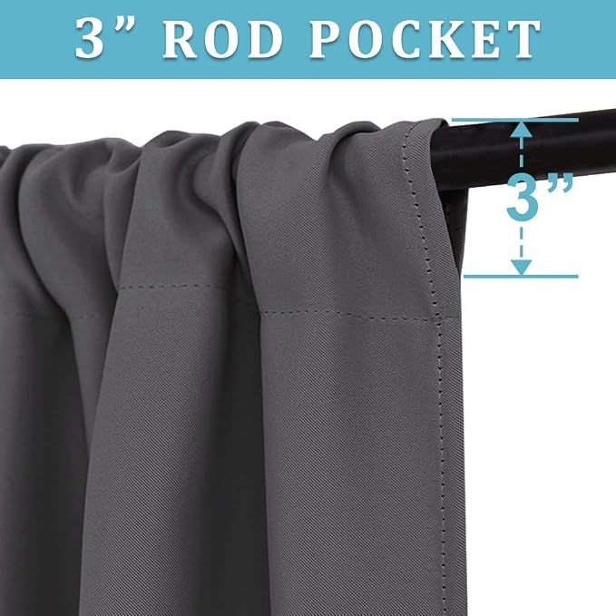 RYB HOME Extra Wide Blackout Curtains - Image 2
