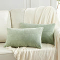 Fancy Homi 2 Packs Sage Green Lumbar Decorative Throw Pillow Covers 12x20 Inch by Fancy+Homi