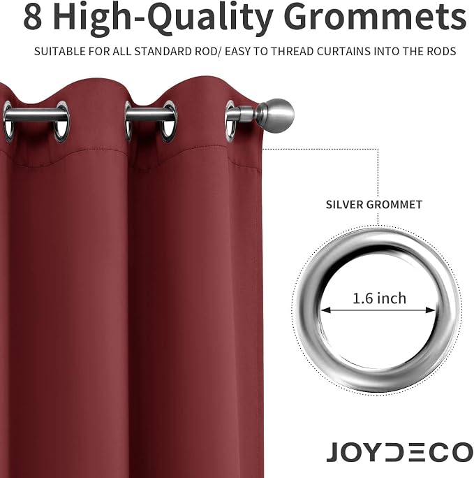 Joydeco Blackout Curtains 84 Inch Length 2 Panels Set, Thermal Insulated Long - Image 5