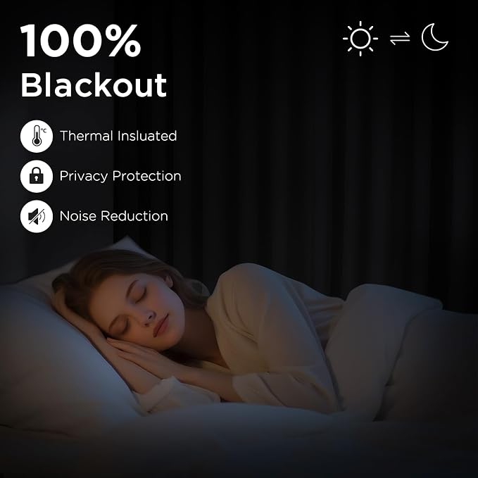 CUCRAF Dark Grey Blackout Curtains Customize, Rod Pocket Room Darkening Curtain - Image 2