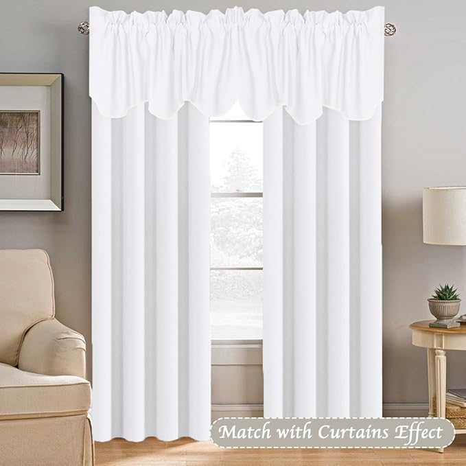H.VERSAILTEX 4 Panels Blackout Curtain Valances - Image 2