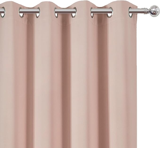 LEMOMO Blush Thermal Blackout Curtains/52 x 72 Inch/Set of 2 Panels Room - Image 6