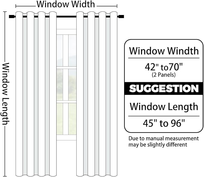 Yakamok Room Darkening Ombre Curtains 90 Inch Length, Light Blocking Grommet - Image 8