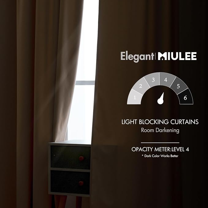 MIULEE Velvet Curtains 96 inches 2 Panels - Image 5