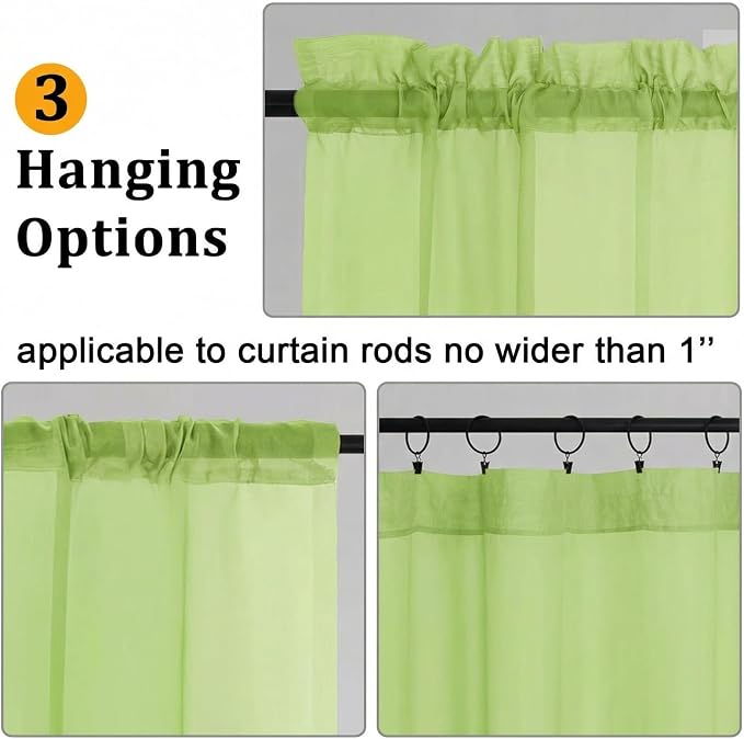 Gwine Extra Long Sheer Curtains 120 Inches Long - Image 2