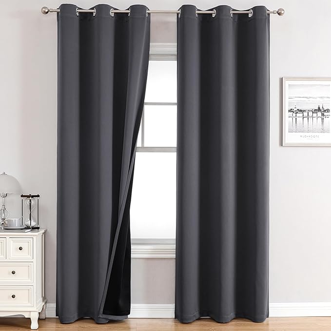 ChrisDowa 100% Blackout Curtains 72 inch Long by ChrisDowa