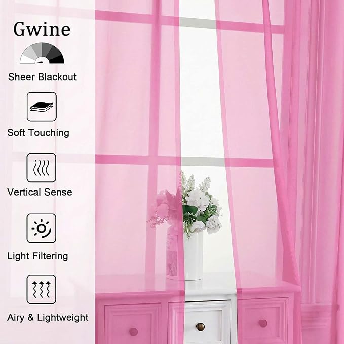 Gwine Sheer Curtains 96 Inches Long - Image 4