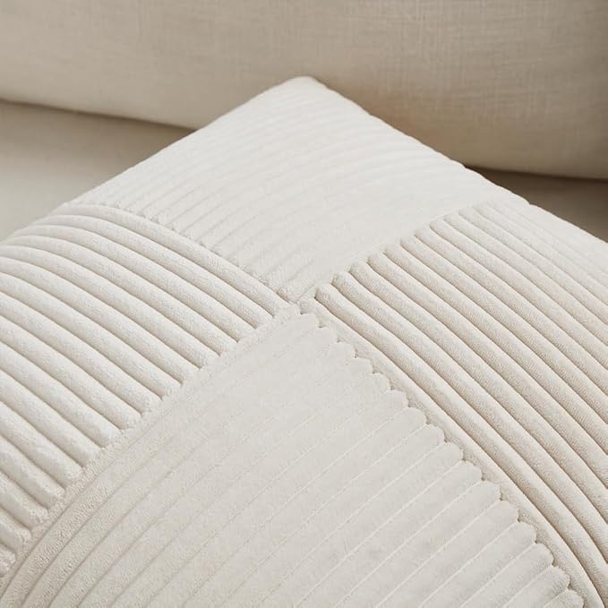 Fancy Homi 2 Packs Boho Cream Decorative Throw Pillow Covers 18x18 Inch - Image 3