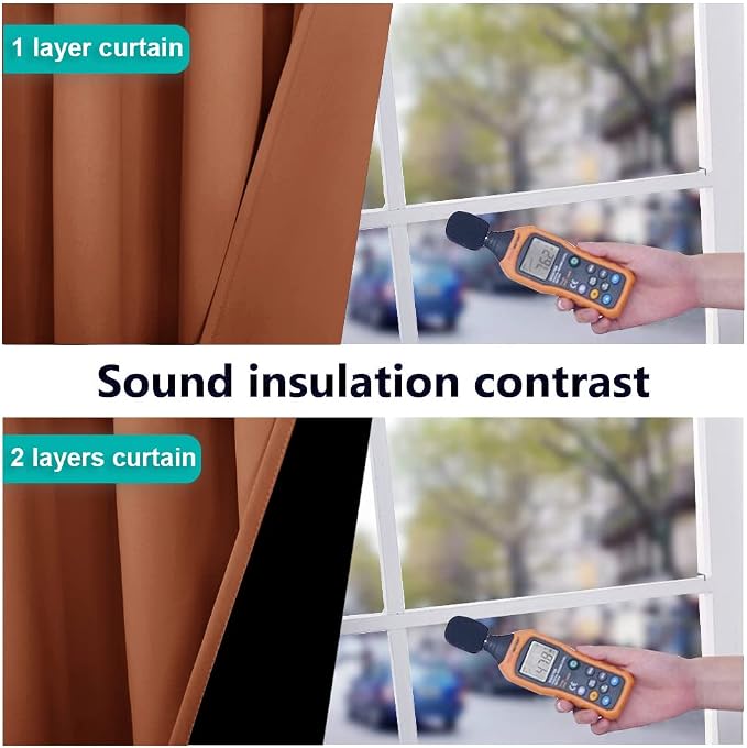 NICETOWN Full Shading Curtains for Windows, Super Heavy-Duty Black Lined - Image 4