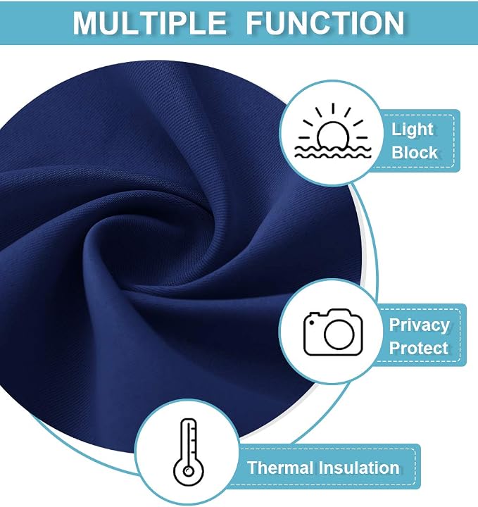 RYB HOME Cafe Blackout Curtains 24 inch Length, RV Curtains - Image 6