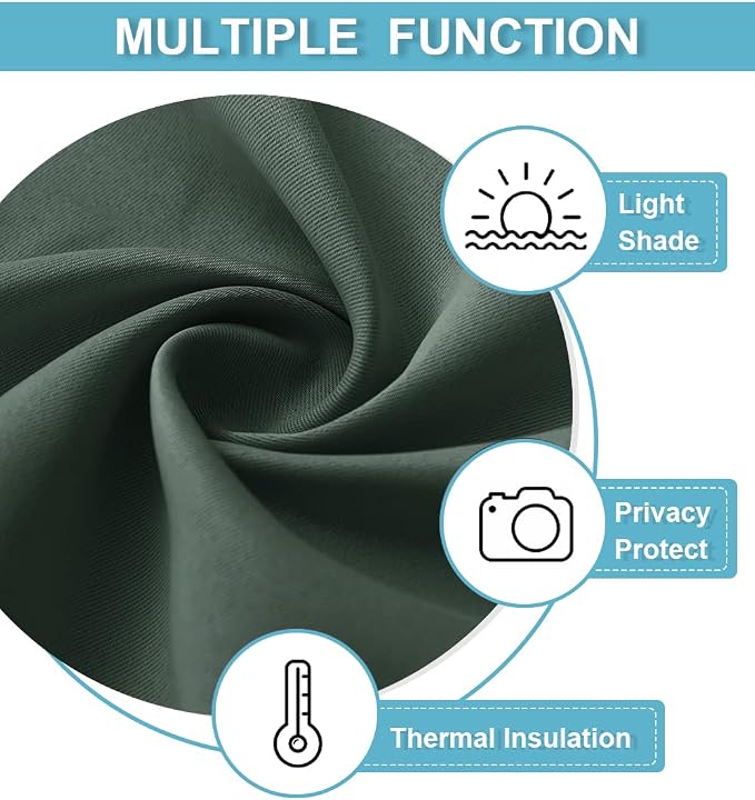 RYB HOME 54 inch Blackout Curtains - Image 7