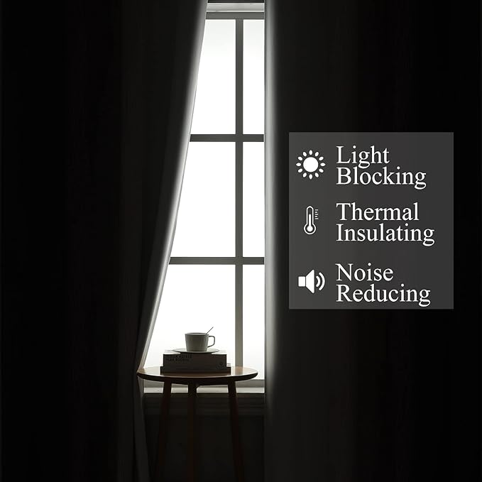 Estelar Textiler Purple and Greyish White Blackout Curtains 72 Inch Length 2 - Image 3